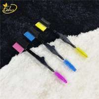 Single Double End Eyelash Comb Eyelash Curler Portable Folding Eyebrow Brush Eyelash Brush