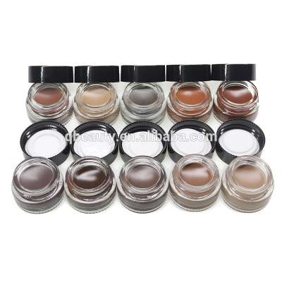 High quality 10 color Wholesale Custom Makeup No brand Private label eyebrow pomade and spoolie brush