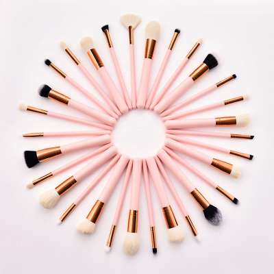 New arrive pink soft cosmetic brush custom branding logo makeup brushes set brush makeup